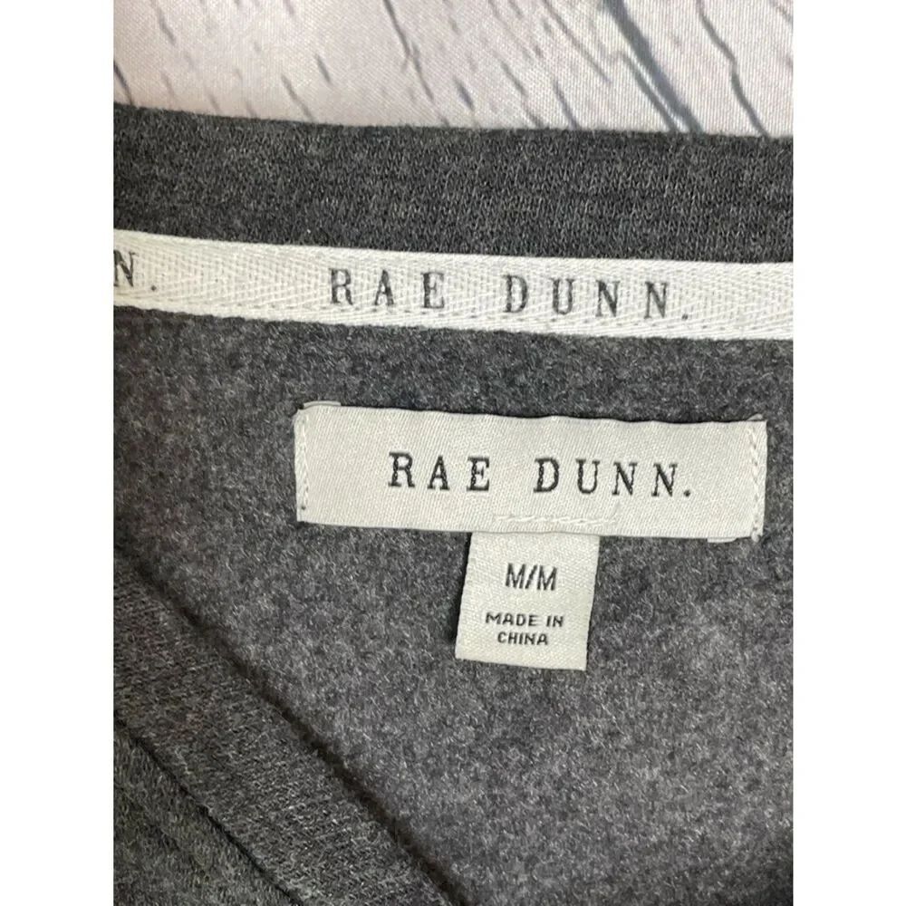 Rae Dunn Cozy Cropped Sweatshirt Gray Size Medium - Picture 4 of 5